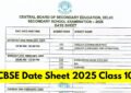 CBSE 10th Class Exam Date 2025