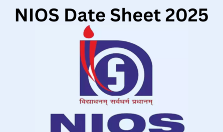 NIOS Exam Date Sheet 2025